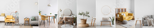 Stylish interior with bicyc...