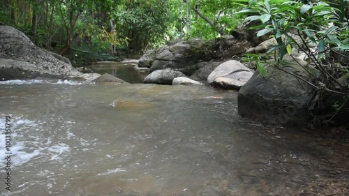 Wallpaper Mural Scenic waterfall in Thailand tropical forest, Beautiful nature. Torontodigital.ca