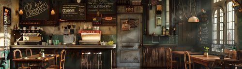 Cozy Cafe Interior - 3D Illustration
