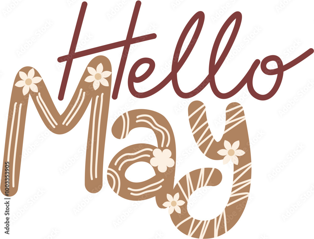 Obraz premium Hello May Lettering