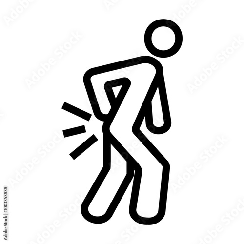 back pain Line Icon