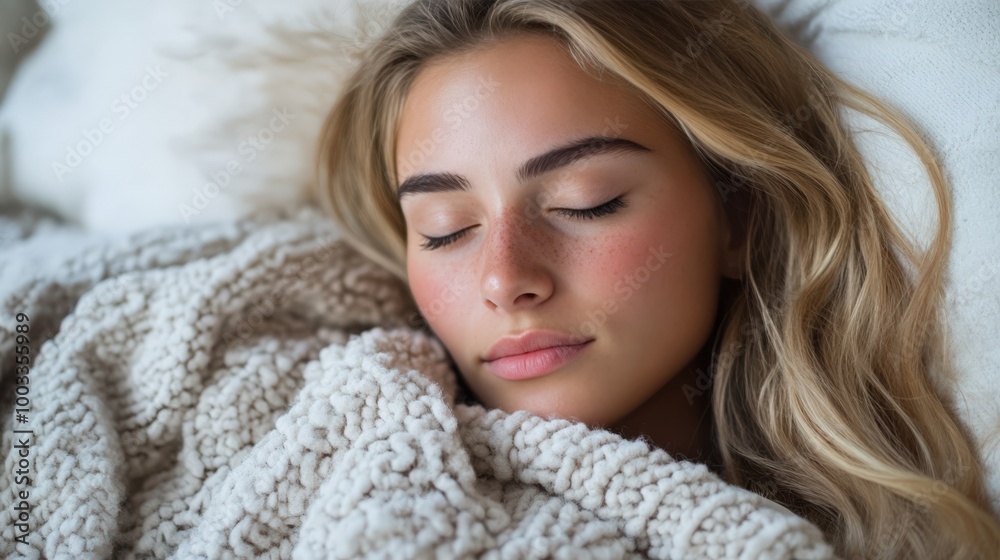Young Woman in a Serene Sleep Young Woman in a Serene Sleep