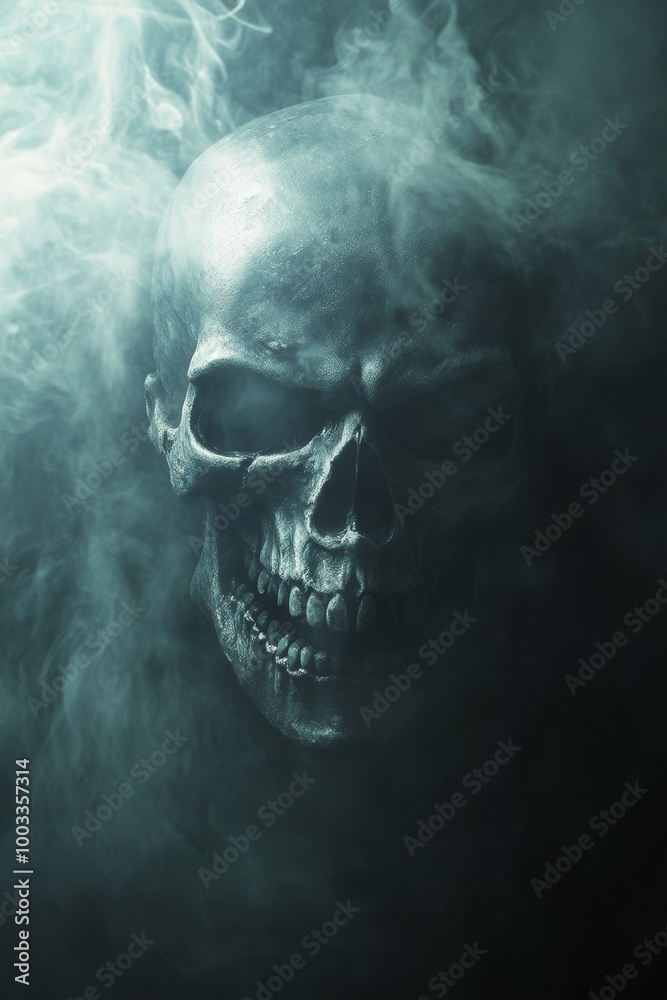 “Mystic Skull Amidst Smok “Mystic Skull Amidst Smok