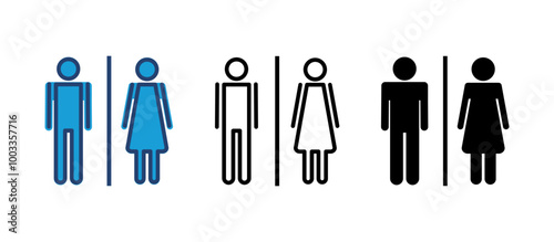 Toilet icon vector. restrooms icon vector. bathroom sign. wc, lavatory