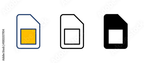 Sim card icon vector. dual sim card icon vector