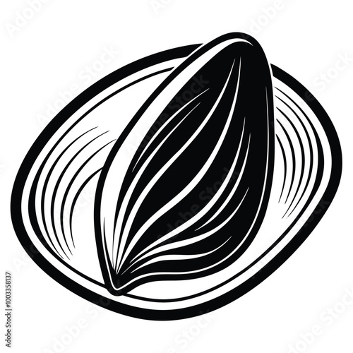 mussel animal vector logo design