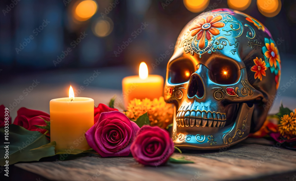 AI-generated image of Día de los Muertos Day of the Dead celebration
a unique and colorful event and culture that emphasizes remembrance and the continuity of life
AI-generated image of Día de los Muertos Day of the Dead celebration
a unique and colorful event and culture that emphasizes remembrance and the continuity of life