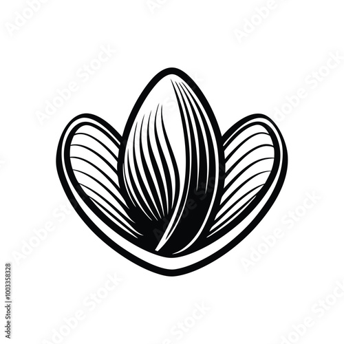 mussel animal vector logo design