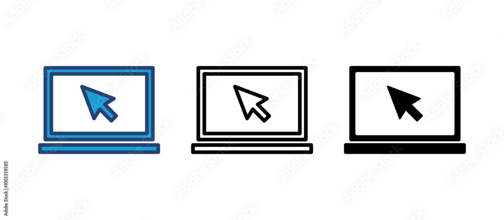 Laptop icon vector. computer icon vector Laptop icon vector. computer icon vector