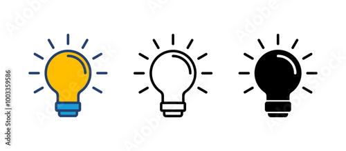 Lamp icon vector. Light bulb icon vector. idea symbol.