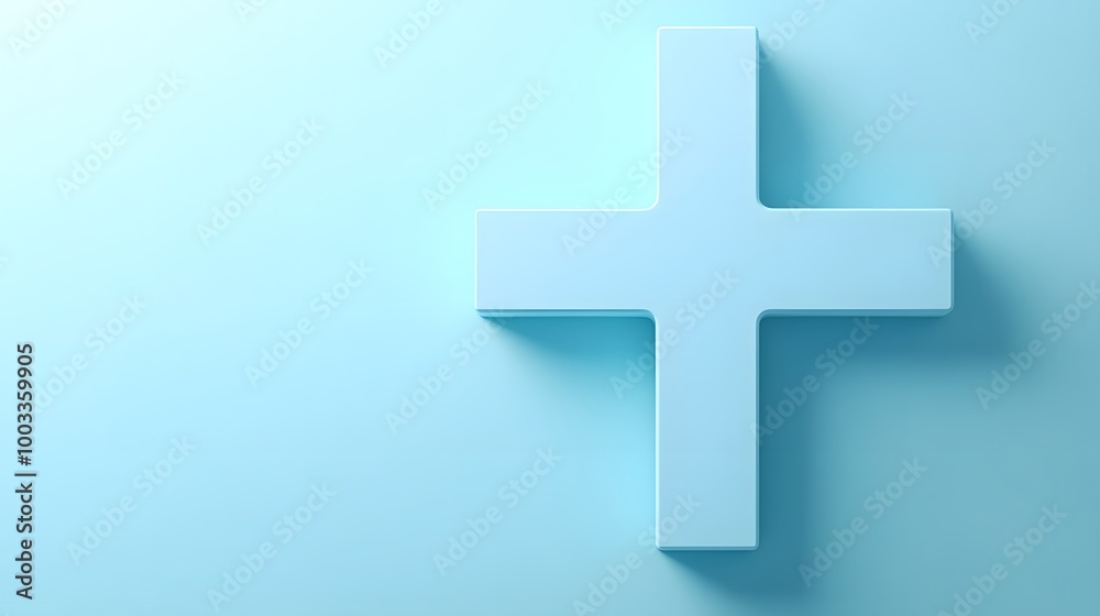 Abstract medical cross shape medicine and science concept on soft blue background. Abstract medical cross shape medicine and science concept on soft blue background.
