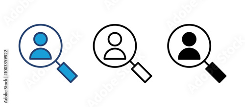 Hiring icon vector. Search job vacancy icon. Human resources concept. Recruitment