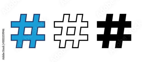 Hashtag icon vector. hashtag symbol