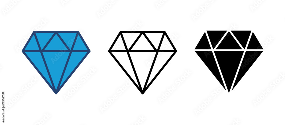 Diamond icon vector. diamond gems vector icon. Diamond icon vector. diamond gems vector icon.