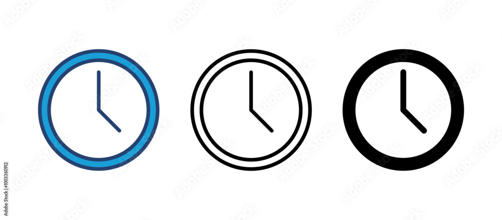 Clock icon vector. Time icon vector. watch icon symbol Clock icon vector. Time icon vector. watch icon symbol