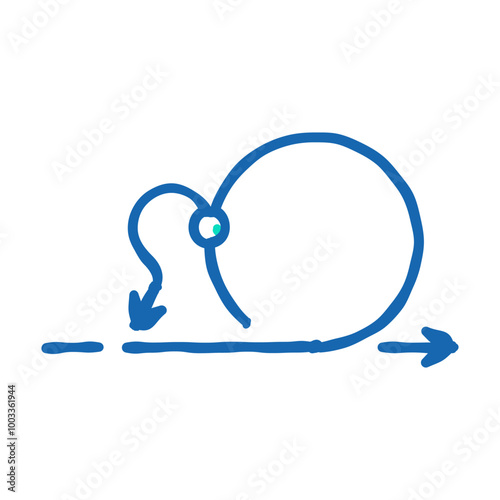 return back doodle icon sketch vector. return back sign. isolated symbol illustration