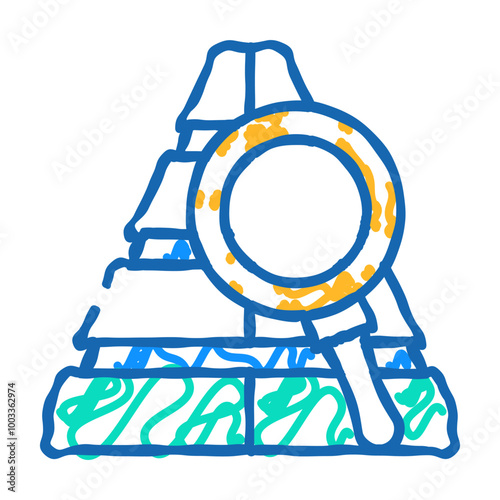 pyramid of needs doodle icon sketch vector. pyramid of needs sign. isolated symbol illustration