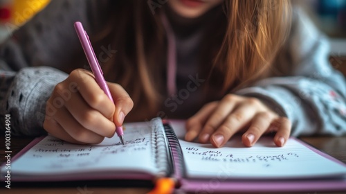 Photograph a student filling out their planner with important dates and assignments for the school year.