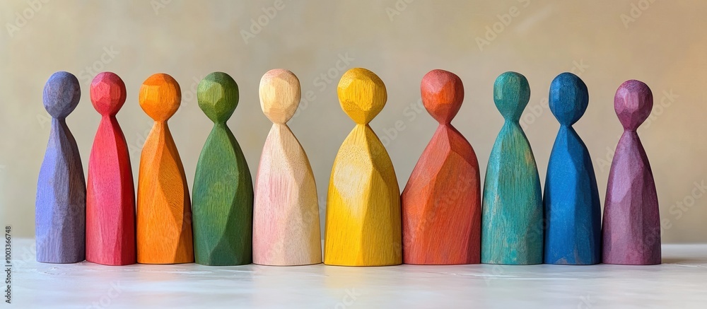 Rainbow Wooden Figures Rainbow Wooden Figures