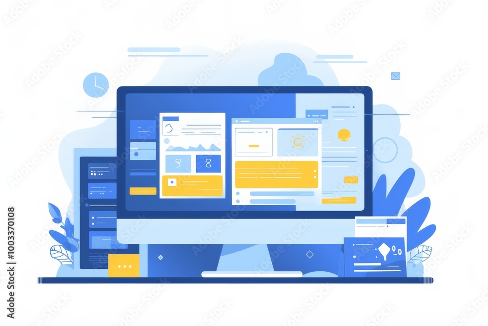 responsive web design featuring a blue color theme and integrated with plants. This design emphasizes the harmony between technology and nature, creating a refreshing and modern aesthetic. responsive web design featuring a blue color theme and integrated with plants. This design emphasizes the harmony between technology and nature, creating a refreshing and modern aesthetic.