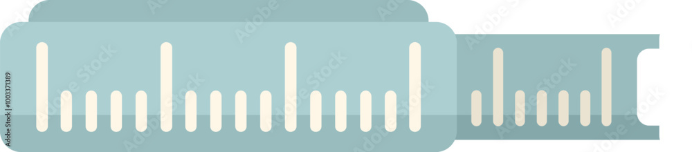 Pocket ruler measuring tool icon in flat style isolated on white background Pocket ruler measuring tool icon in flat style isolated on white background