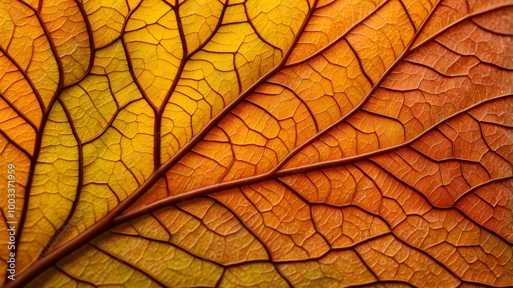 Fototapeta premium Close-up illustration of a leaf, showing its intricate vein structure.