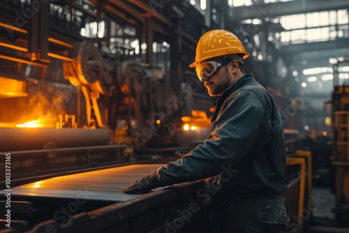 Worker in a factory