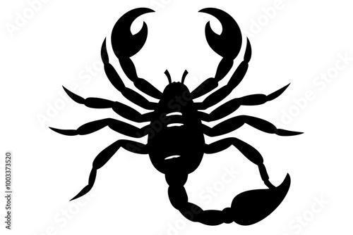 scorpion  silhouette vector icon