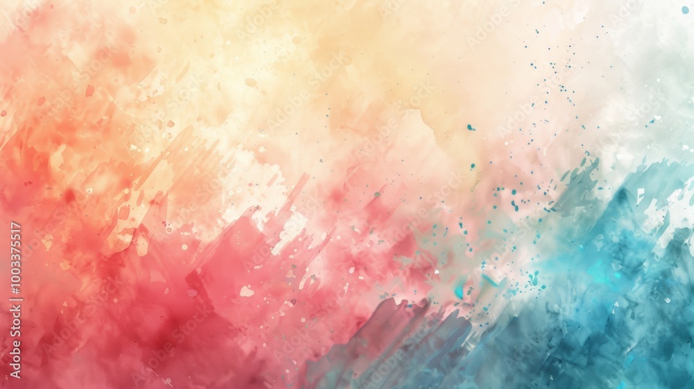 Fototapeta premium Vibrant Abstract Digital Painting with Colorful Splashes and Fluid Brushstrokes