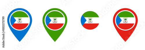 Free Download Equatorial Guinea flag location icon set - GFXLoad