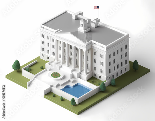 Isometric White House photo