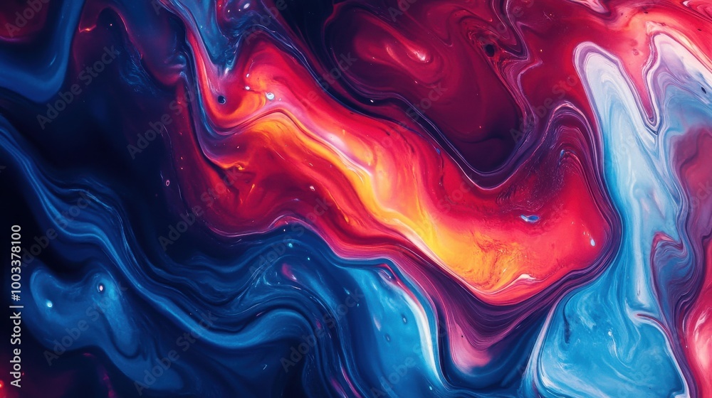 Abstract Swirling Paint in Vibrant Colors Abstract Swirling Paint in Vibrant Colors