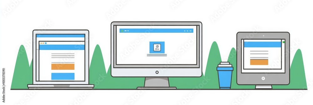 A computer resting in the grass with a backdrop of mountains and trees, showcasing the harmony between technology and nature. This serene scene captures the essence of outdoor relaxation and connect A computer resting in the grass with a backdrop of mountains and trees, showcasing the harmony between technology and nature. This serene scene captures the essence of outdoor relaxation and connect