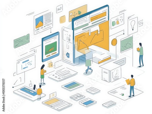 A creative design process powered by data, where real-time feedback informs product development and visual branding strategies.