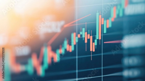 Wallpaper Mural Colorful 3D Stock Market Graph with Dynamic Lines Torontodigital.ca