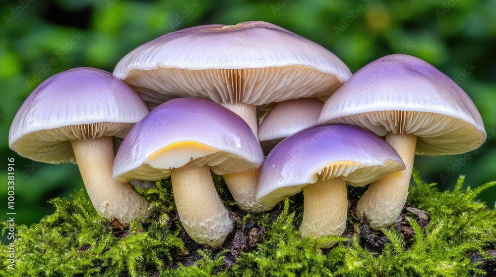 Bioluminescent Mushrooms Emitting Gentle Light