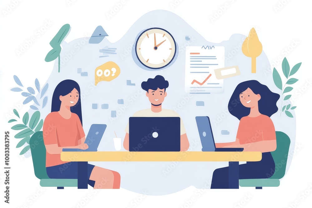A remote work training workshop focused on time management, setting boundaries, and staying connected with remote teams. A remote work training workshop focused on time management, setting boundaries, and staying connected with remote teams.
