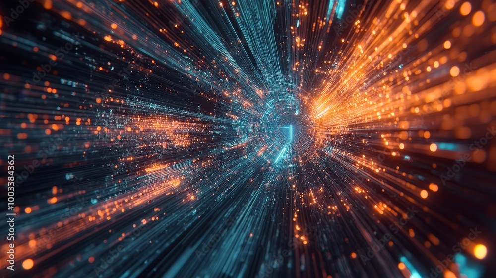 A secure 5G network visualized by encrypted data traveling through high-speed networks, protecting users from cyber threats. A secure 5G network visualized by encrypted data traveling through high-speed networks, protecting users from cyber threats.