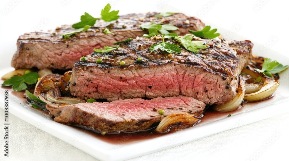 Gourmet Steak with Rich Red Wine Reduction Gourmet Steak with Rich Red Wine Reduction