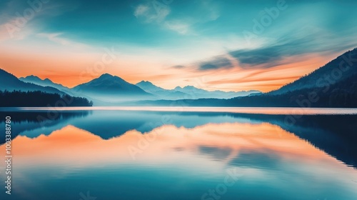 Serene Mountain Lake Reflection