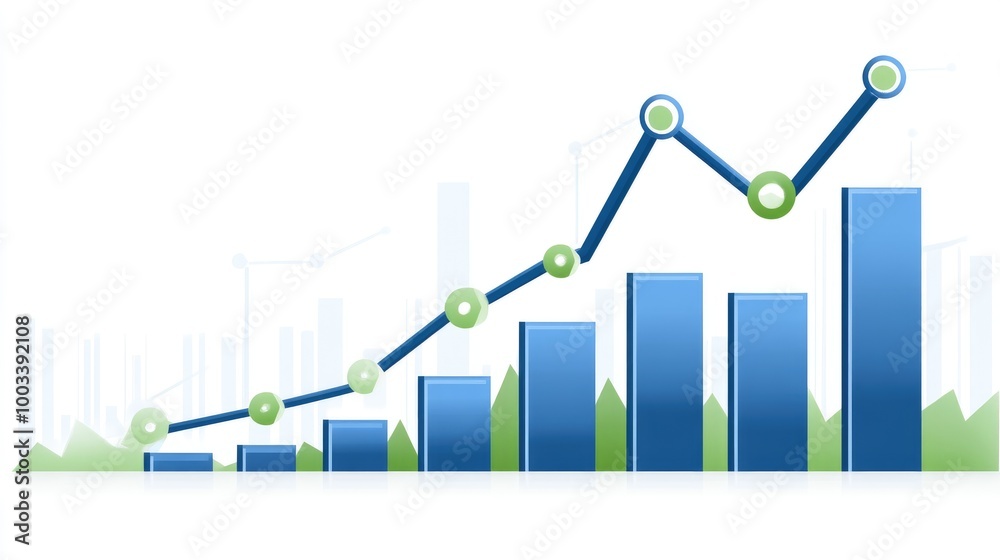 3D Bar Chart with Gradient Colors and Sleek Design 3D Bar Chart with Gradient Colors and Sleek Design