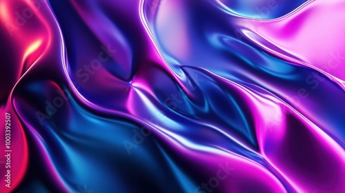 Abstract Swirling Blue and Purple Liquid Background