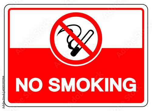 No Smoking Symbol Sign ,Vector Illustration, Isolate On White Background Label. EPS10