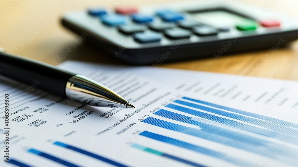 Financial Analysis with Calculator and Pen on Paper Financial Analysis with Calculator and Pen on Paper