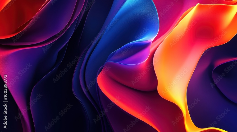 Obraz premium Abstract Colorful Wavy Pattern Background