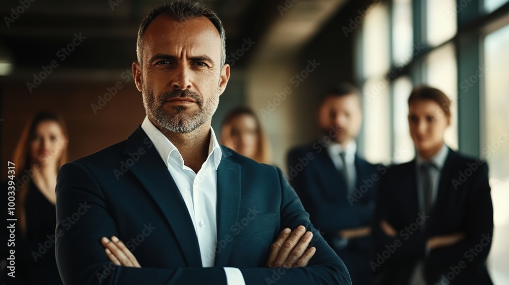 Confident Leader in Formal Business Setting Confident Leader in Formal Business Setting
