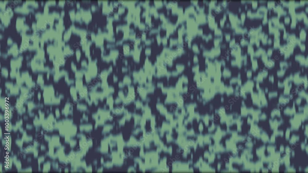 Abstract camouflage animated pattern in green and blue shades, ideal for backgrounds, textiles, fashion design, and military themed projects.
