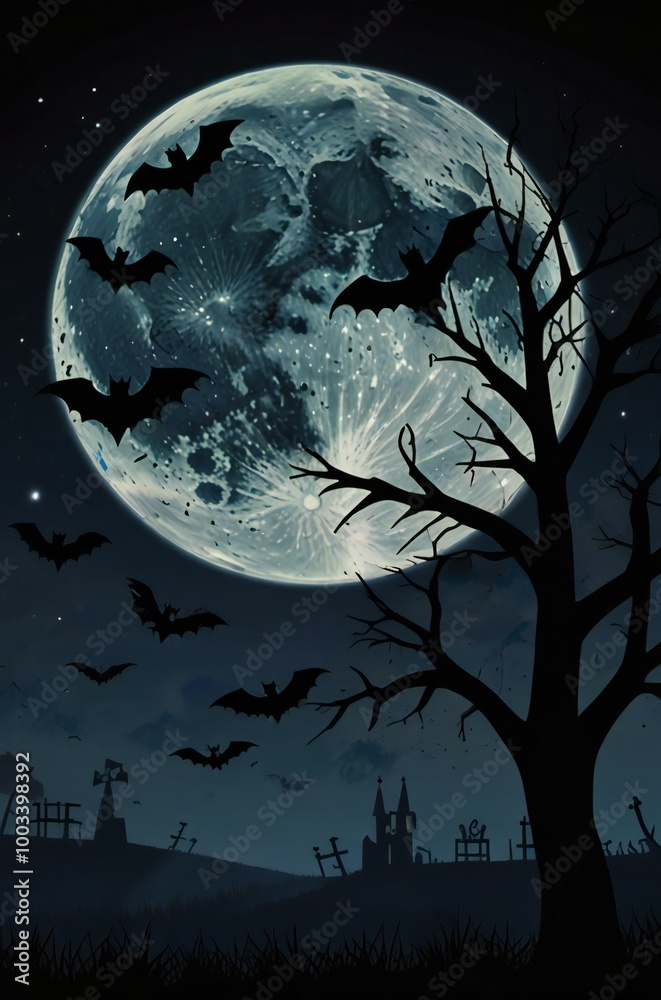 Fototapeta premium halloween night background