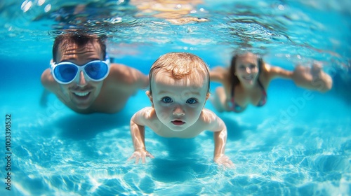 Family Underwater Fun.