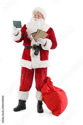 Santa Claus with bag and Ch...